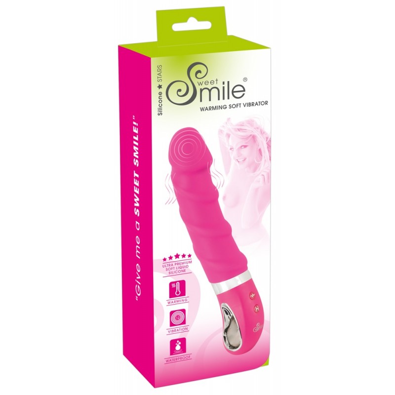 SMILE Soft - akkus, melegítős vibrátor (pink) 72907 termék bemutató kép
