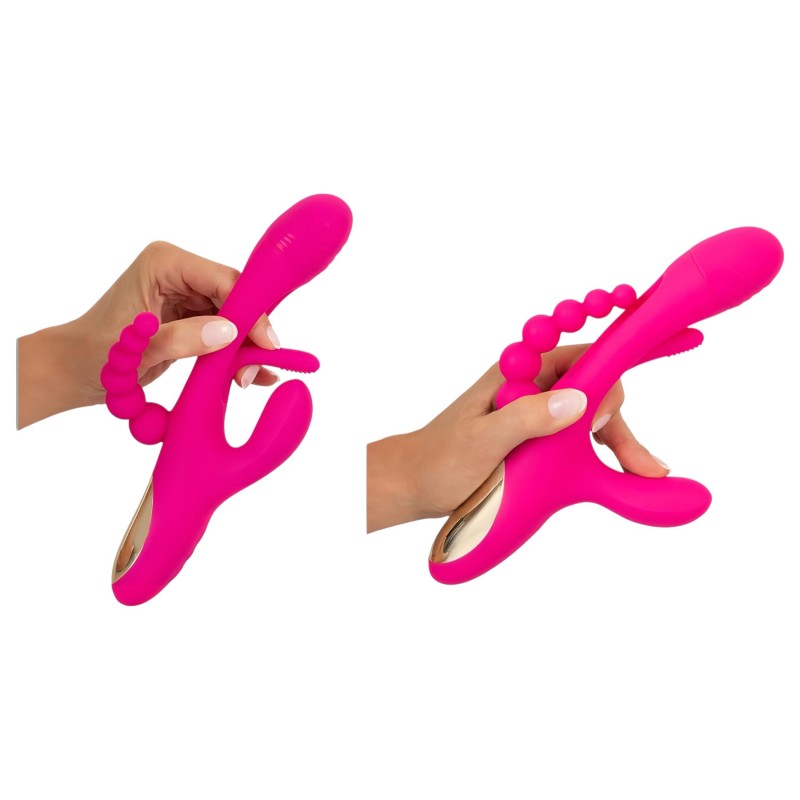 SMILE - tripla karos, nyelves vibrátor (pink) 119041 termék bemutató kép