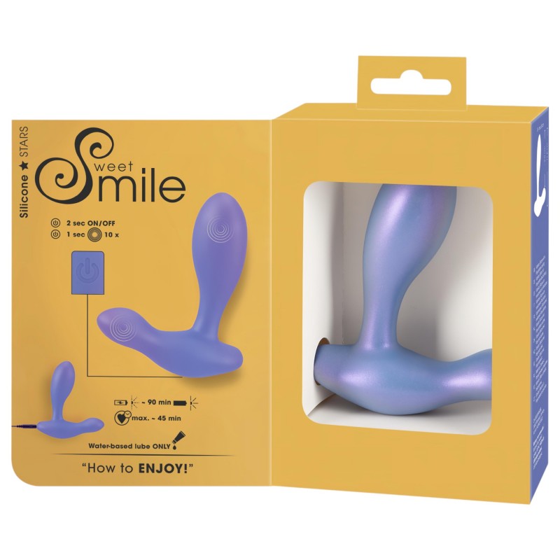 Smile - vibrációs anál plug (kék) 104195 termék bemutató kép