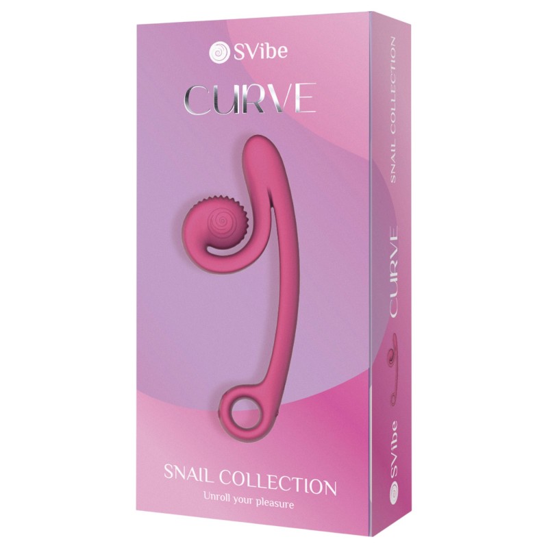 Snail Vibe Curve - 2in1 csikló vibrátor, csiklóizgató (pink) 163411 termék bemutató kép