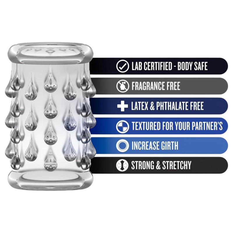 Stay Hard - gömbös péniszmandzsetta (átlátszó) 123526 termék bemutató kép