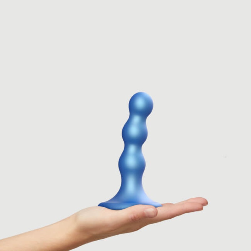 Strap-on-me Balls S - gömbös, tapadókorongos dildó (kék) 55645 termék bemutató kép