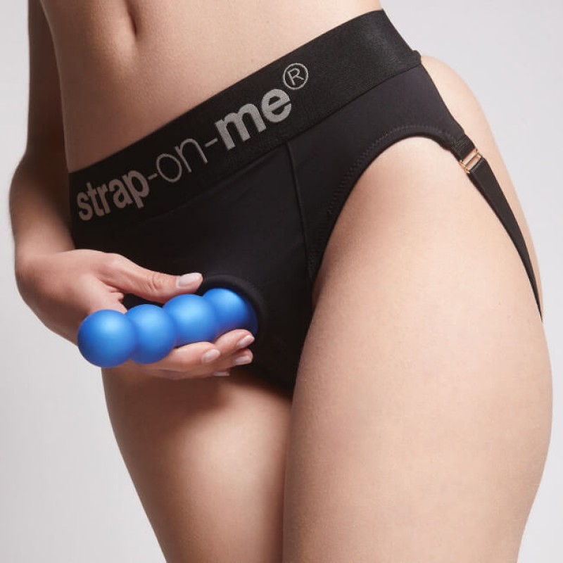 Strap-on-me Balls S - gömbös, tapadókorongos dildó (kék) 59658 termék bemutató kép