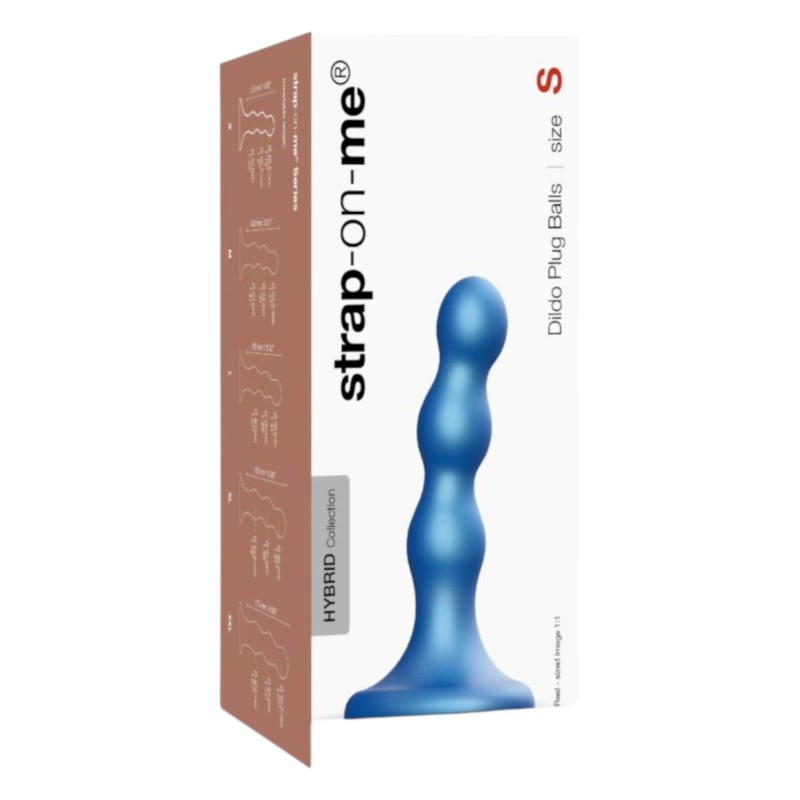Strap-on-me Balls S - gömbös, tapadókorongos dildó (kék) 91682 termék bemutató kép