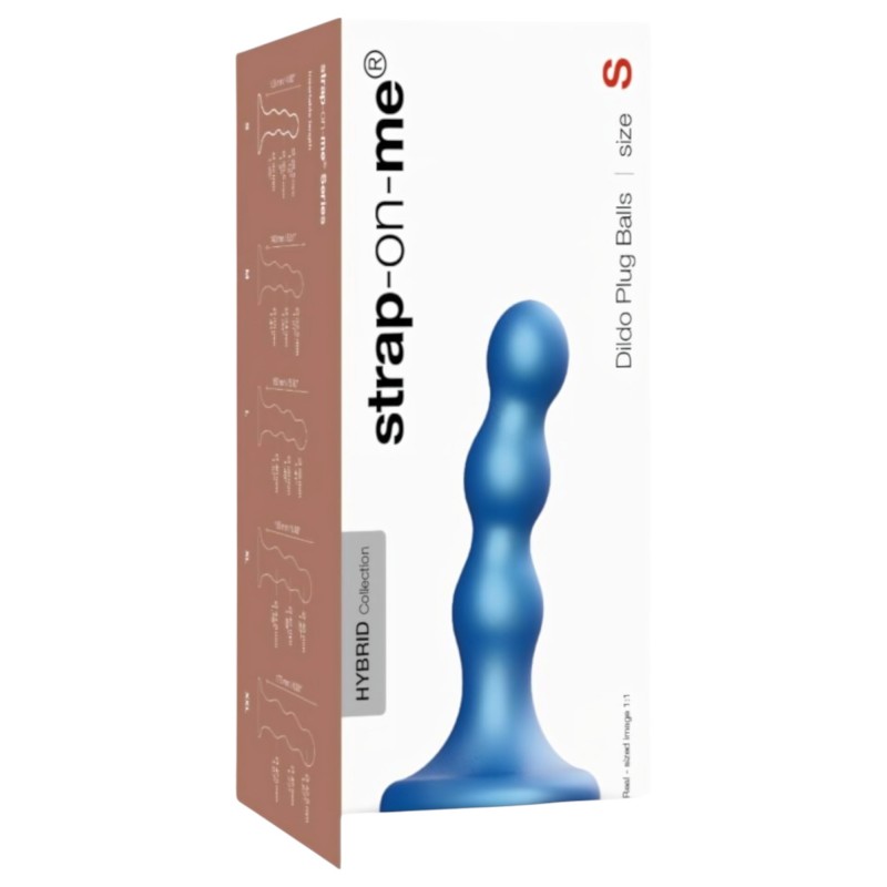 Strap-on-me Balls S - gömbös, tapadókorongos dildó (kék) 113747 termék bemutató kép