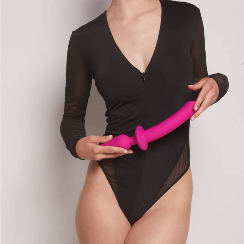 Strap-on-me Swith Semi-Realistic XXL - 2in1 dildó (pink) 65643 termék bemutató kép