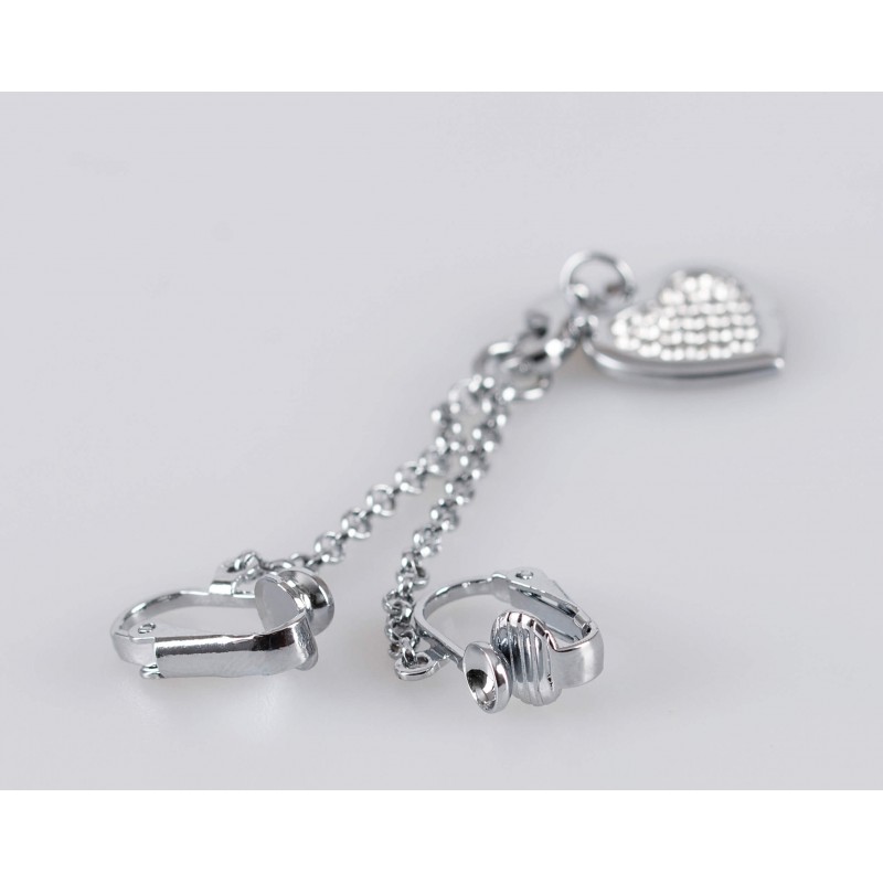 Strasszos szíves intim ékszer (ezüst) 17500 termék bemutató kép