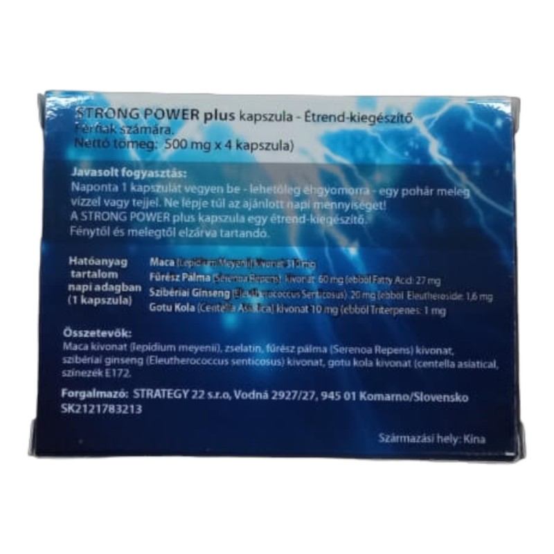 Strong Power Plus - étrend kiegészítő kapszula férfiaknak (4db) 87343 termék bemutató kép