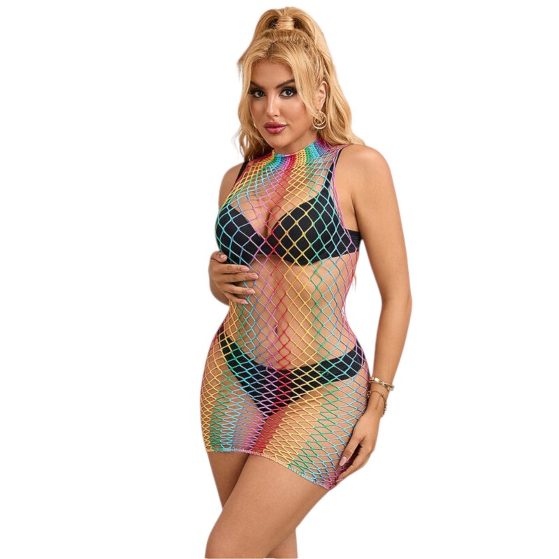 Subblime 952433 - szivárvány necc ruha - S-L 115224 termék bemutató kép