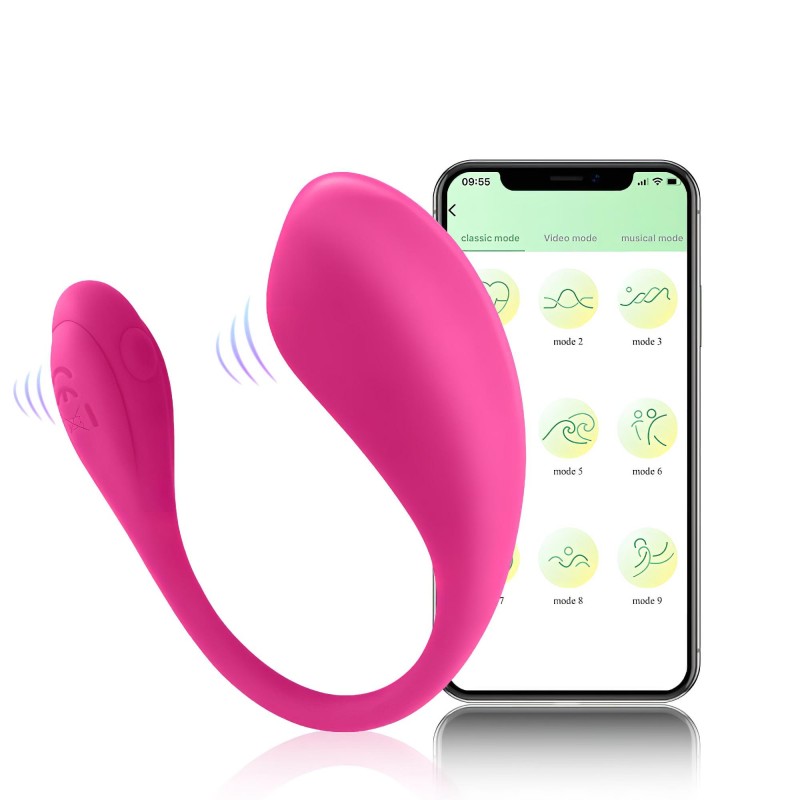 Sunfo - hordható App-vezérelt vibrációs tojás (pink) 150556 termék bemutató kép