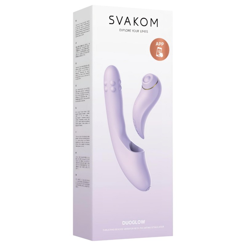 Svakom DuoGlow – App-vezérelt G-pont és csiklóizgató vibrátor (lila) 139127 termék bemutató kép