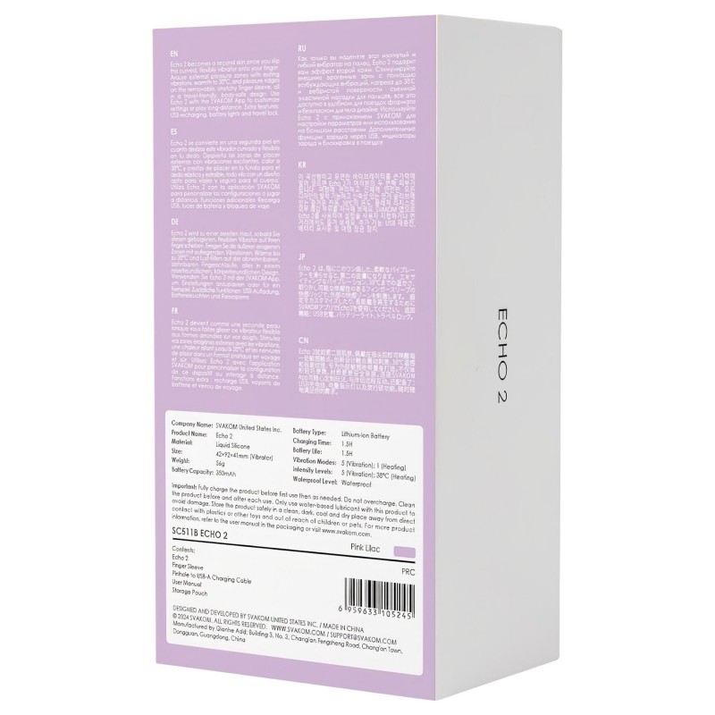 Svakom Echo 2 - App-vezérelt ujjvibrátor (pink) 146922 termék bemutató kép