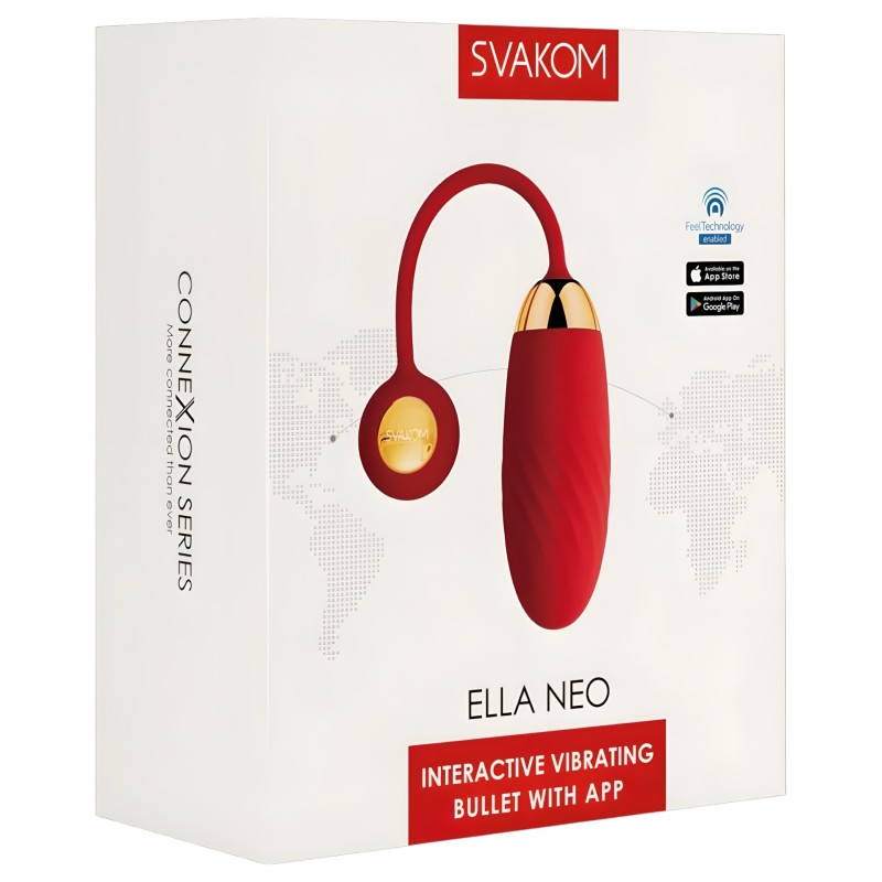 Svakom Ella Neo - hordható App-vezérelt vibrációs tojás (piros) 150444 termék bemutató kép