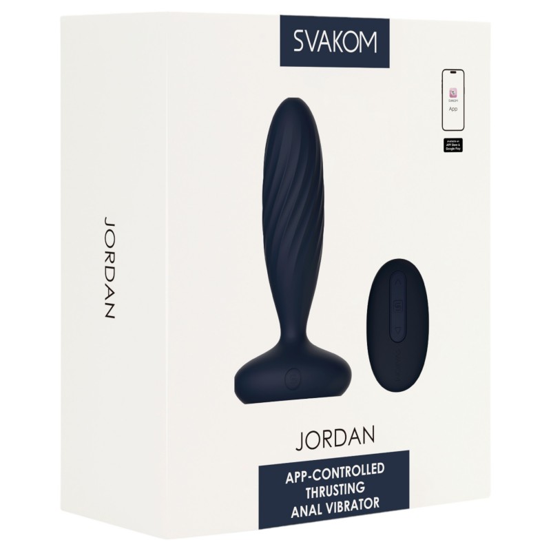 Svakom Jordan - app-vezérelt anál vibrátor (kék) 163431 termék bemutató kép