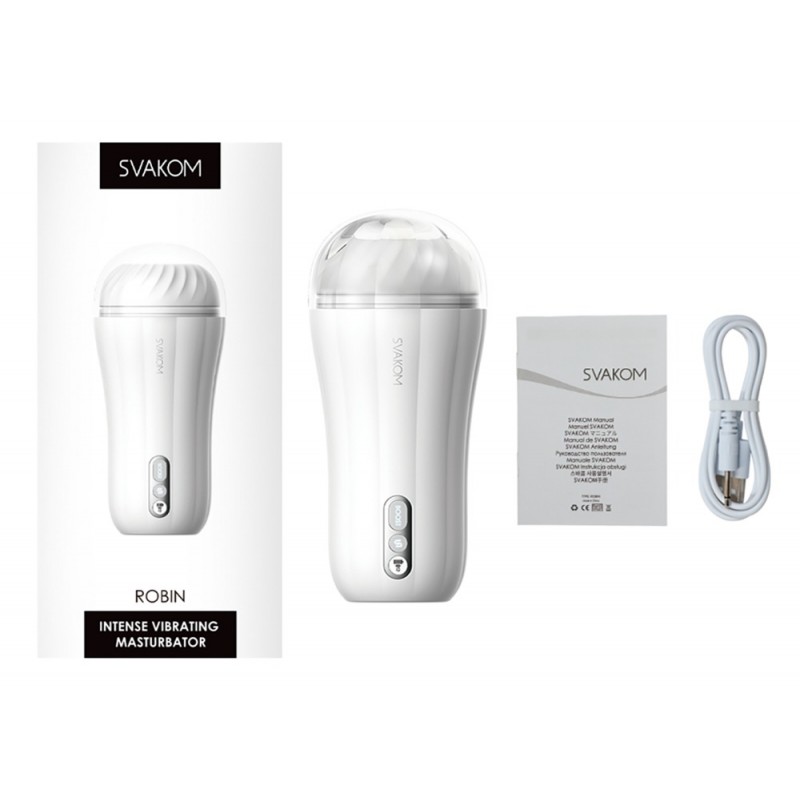 Svakom Robin - akkus maszturbátor (fehér) 52612 termék bemutató kép