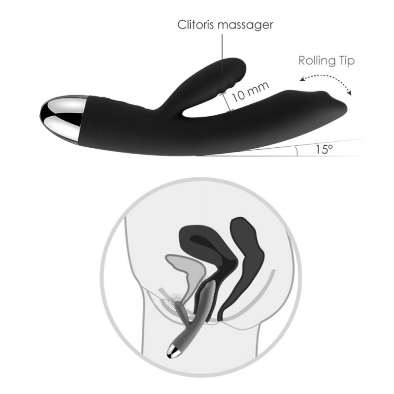 Svakom Trysta - vízálló, mozgó golyós, csiklókaros vibrátor (viola) 35391 termék bemutató kép