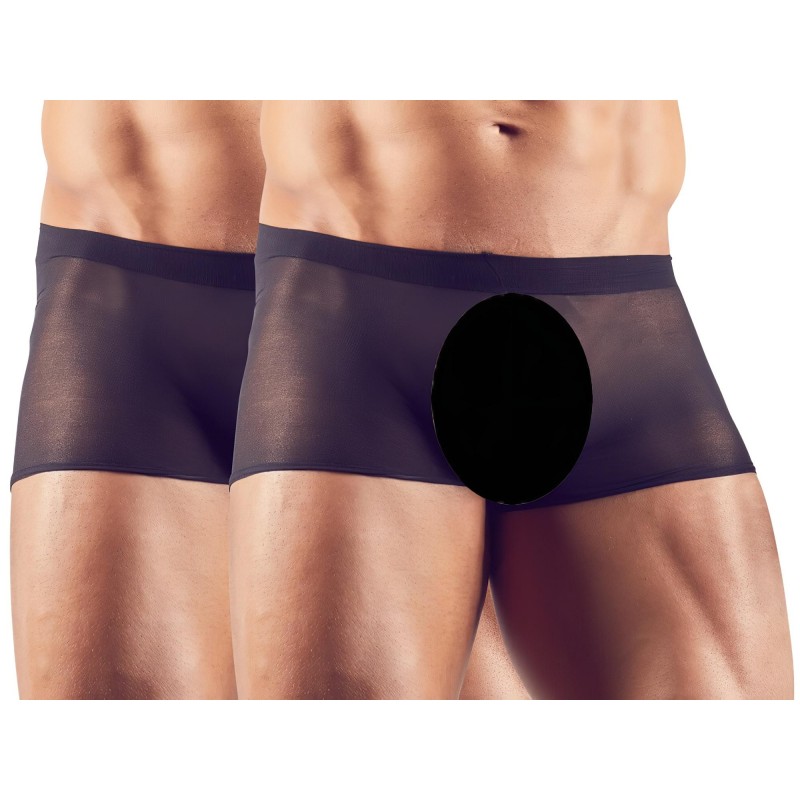Svenjoyment - 2 részes fekete átlátszó boxer szett (S-L) 153322 termék bemutató kép