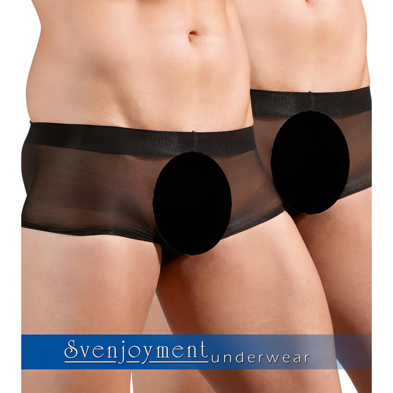 Svenjoyment - 2 részes fekete átlátszó boxer szett (S-L) 153327 termék bemutató kép