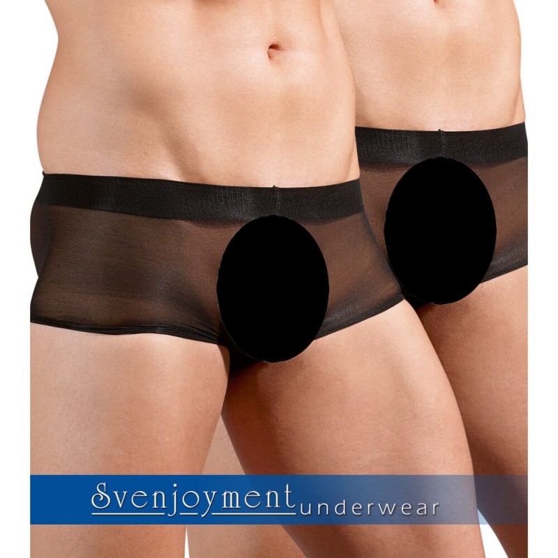 Svenjoyment - áttetsző boxer szett - fekete (2 részes) S-L 75669 termék bemutató kép