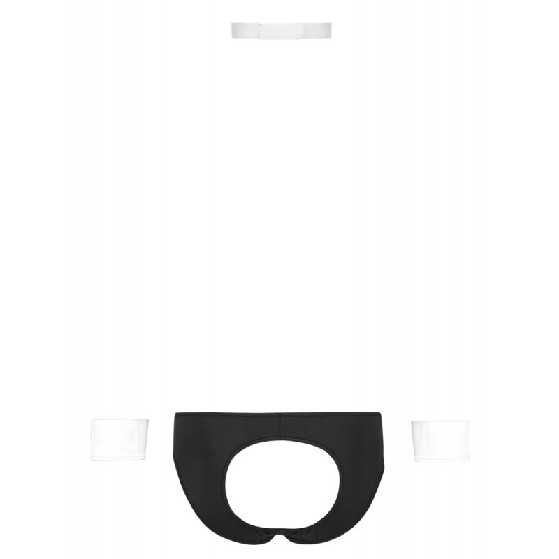 Svenjoyment - férfi pincér tanga jelmez szett (fekete-fehér) 75348 termék bemutató kép
