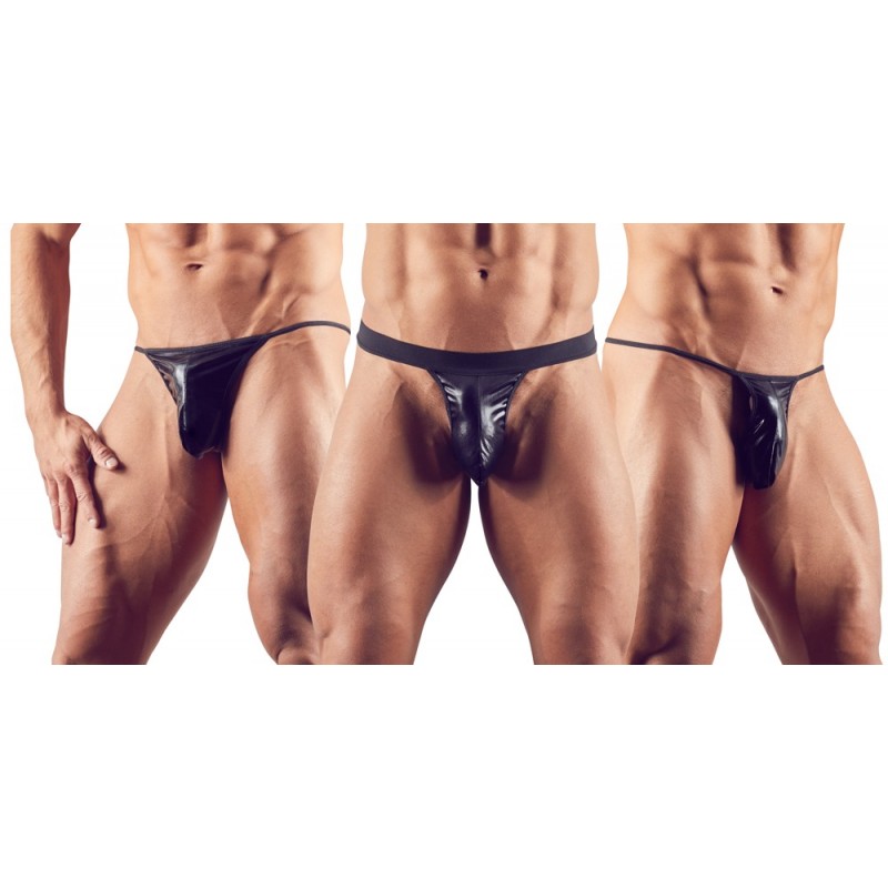 Svenjoyment - férfi tanga szett - fekete (3 részes) S-L 78086 termék bemutató kép
