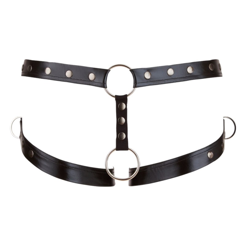 Svenjoyment - hám péniszgyűrűvel (fekete) - M/L 93380 termék bemutató kép