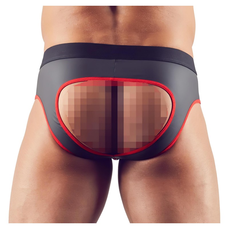 Svenjoyment - nyitott férfi alsó, jockstrap fehérnemű (fekete) 164837 termék bemutató kép