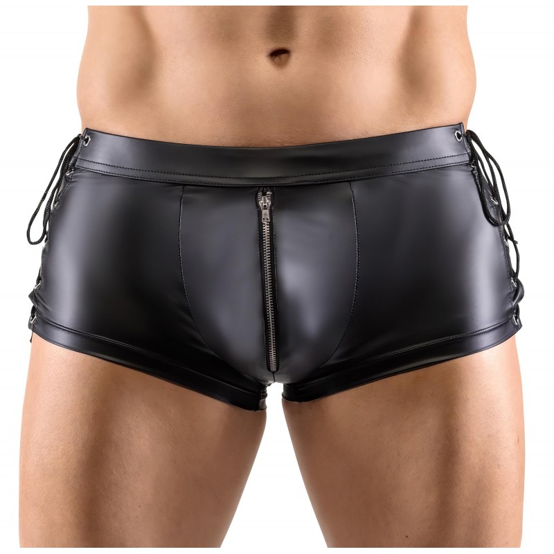 Svenjoyment - oldalt fűzős fényes férfi boxer (fekete) 154762 termék bemutató kép