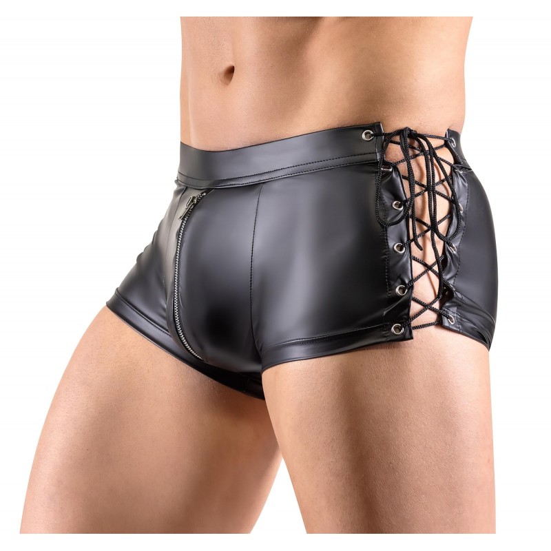 Svenjoyment - oldalt fűzős fényes férfi boxer (fekete) 154764 termék bemutató kép