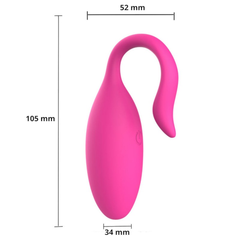Sweet Play - hordható App-vezérelt vibrációs tojás (pink) 150900 termék bemutató kép