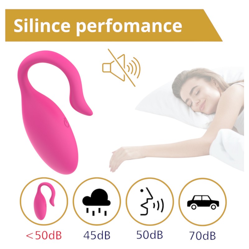 Sweet Play - hordható App-vezérelt vibrációs tojás (pink) 150902 termék bemutató kép