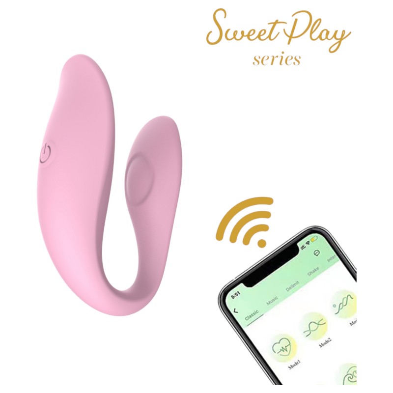 Sweet Play - okos párvibrátor (pink) 121612 termék bemutató kép