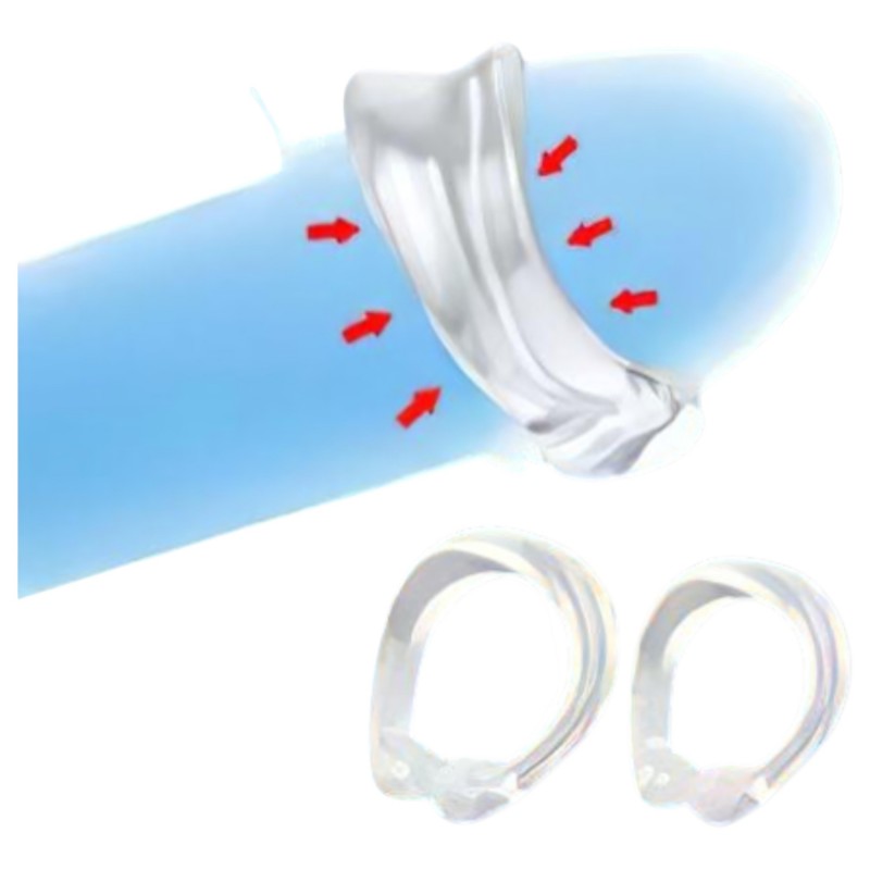 Szilikon makkgyűrű - ejakuláció késleltetéshez (átlátszó) 120960 termék bemutató kép