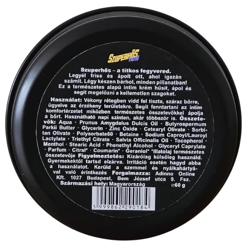 Szuperhős Fresh - intim krémdezodor férfiaknak (60 g) 147727 termék bemutató kép