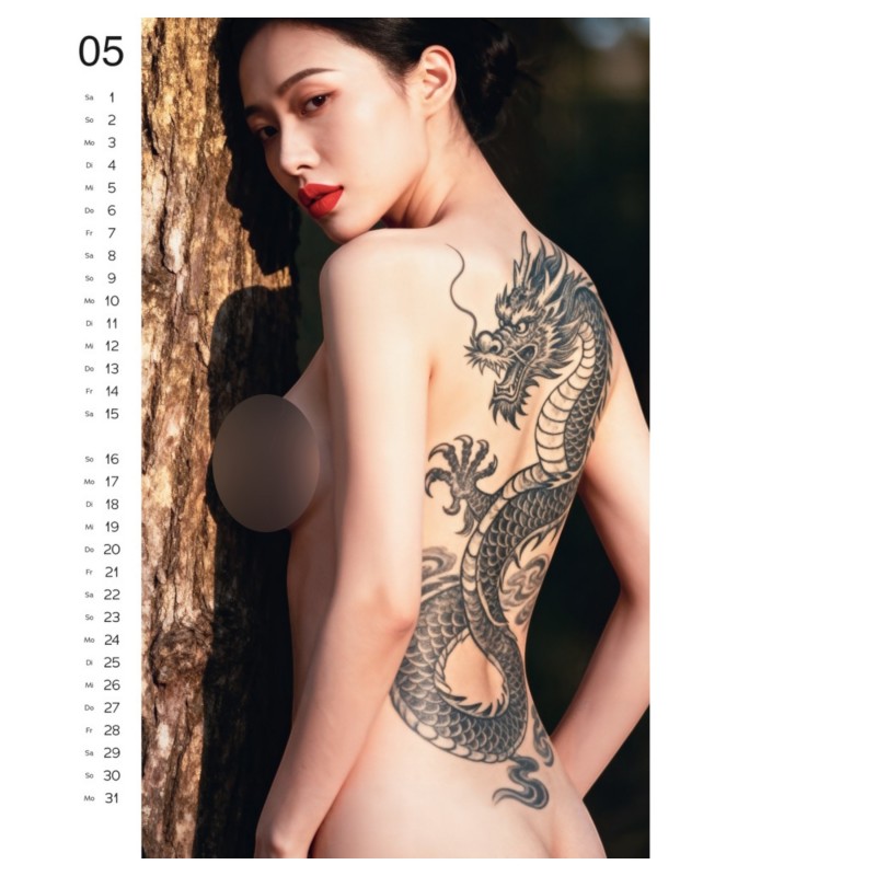 Tattoo Girls 2027 - erotikus falinaptár (1 db) 151550 termék bemutató kép