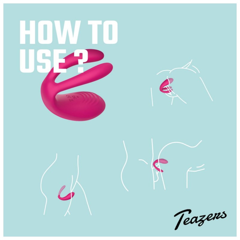 Teazers - 3 motoros párvibrátor (pink) 121737 termék bemutató kép