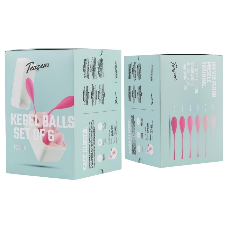 Teazers - 6 db-os kegel golyó szett (pink) 128106 termék bemutató kép