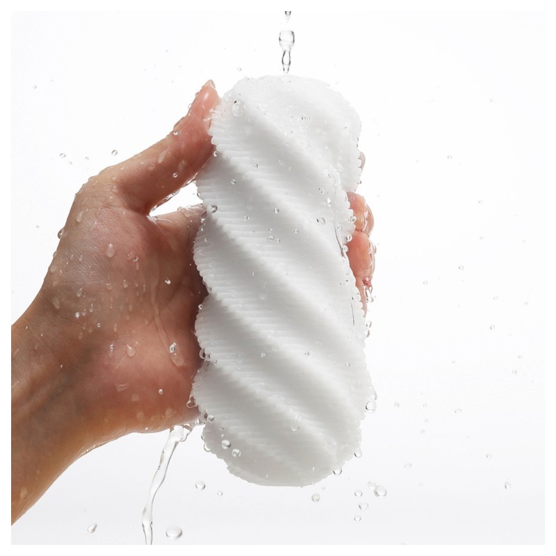 TENGA 3Dx Spiral - spirál mintás férfi maszturbátor (fehér) 167494 termék bemutató kép