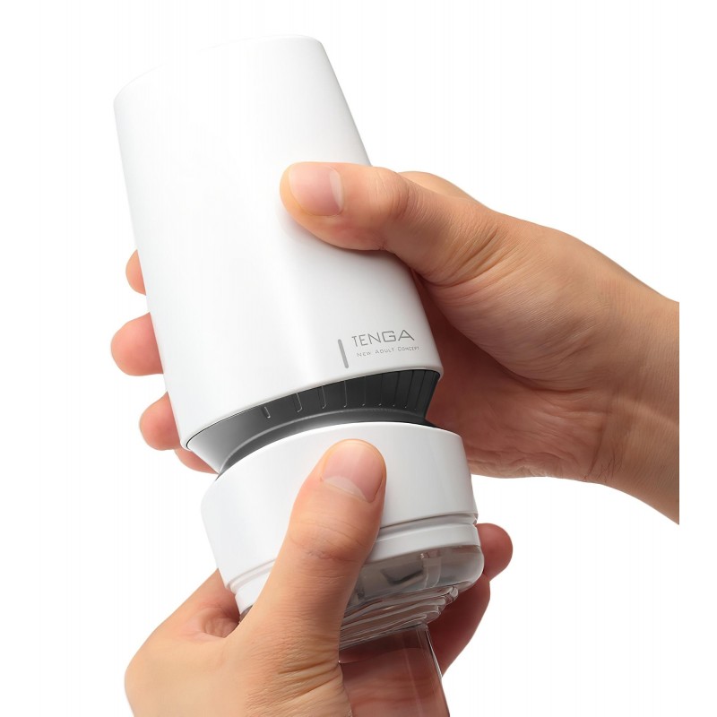 TENGA Aero - szuper szívó száj maszturbátor férfiaknak (fehér-ezüst) 158724 termék bemutató kép