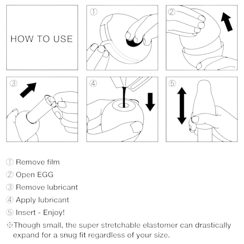 TENGA Egg Tube - tojás maszturbátor (6db) 110605 termék bemutató kép