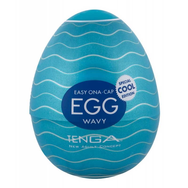TENGA Egg Wavy II Cool - maszturbációs tojás (1db) 70426 termék bemutató kép