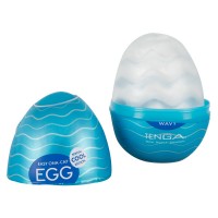 TENGA Egg Wavy II Cool - maszturbációs tojás (1db) 70427 termék bemutató kép