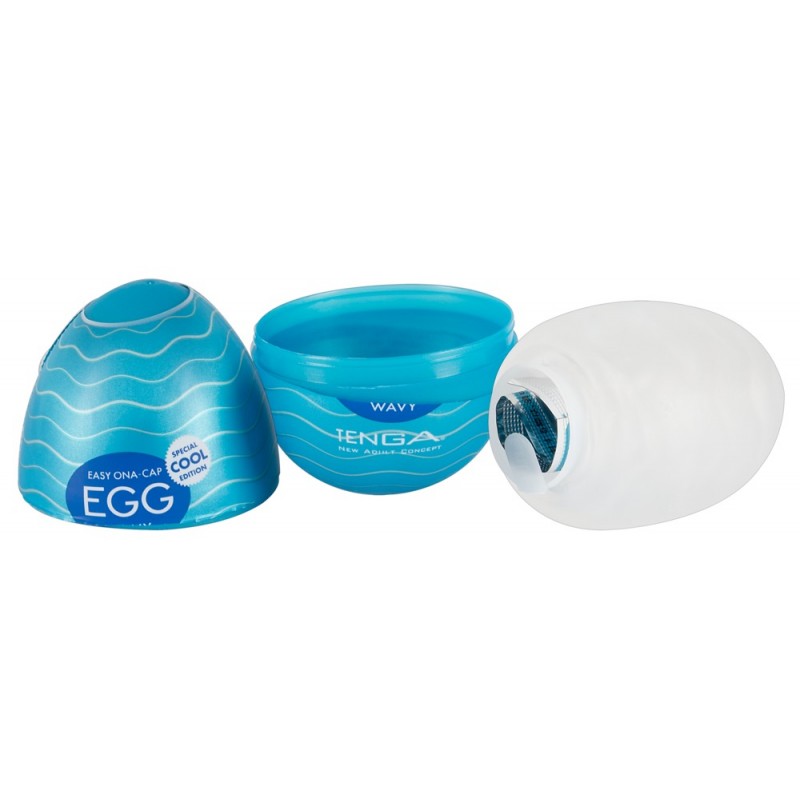 TENGA Egg Wavy II Cool - maszturbációs tojás (1db) 70428 termék bemutató kép