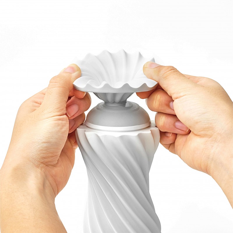 TENGA Flex - maszturbátor többszöri használatra (fehér) 13611 termék bemutató kép