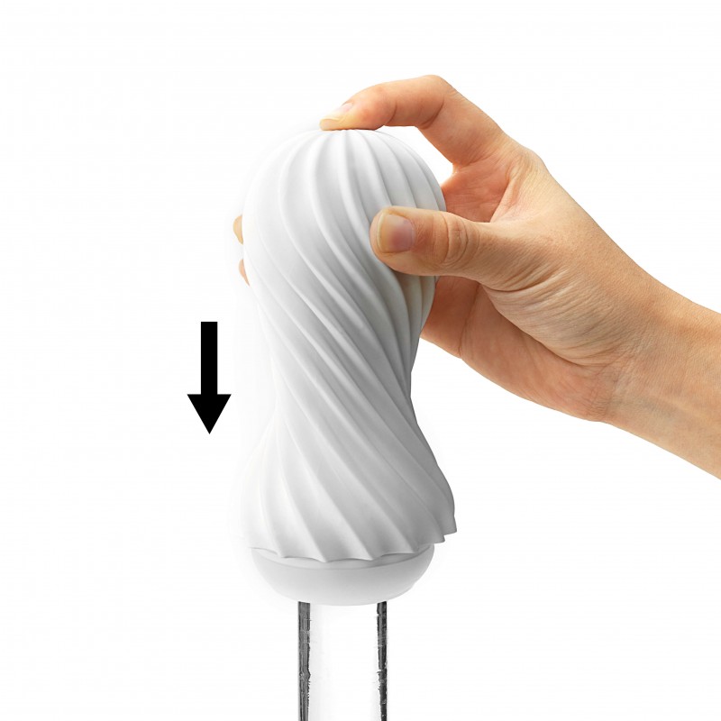 TENGA Flex - maszturbátor többszöri használatra (fehér) 13604 termék bemutató kép