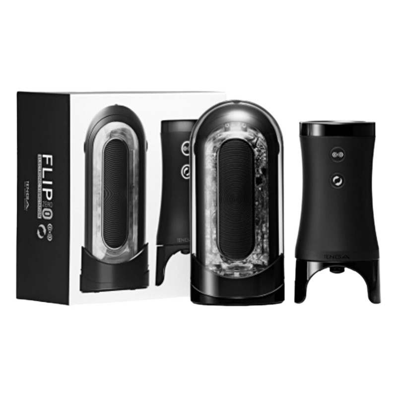TENGA Flip 0 Electronic - automata maszturbátor (fekete) 95606 termék bemutató kép