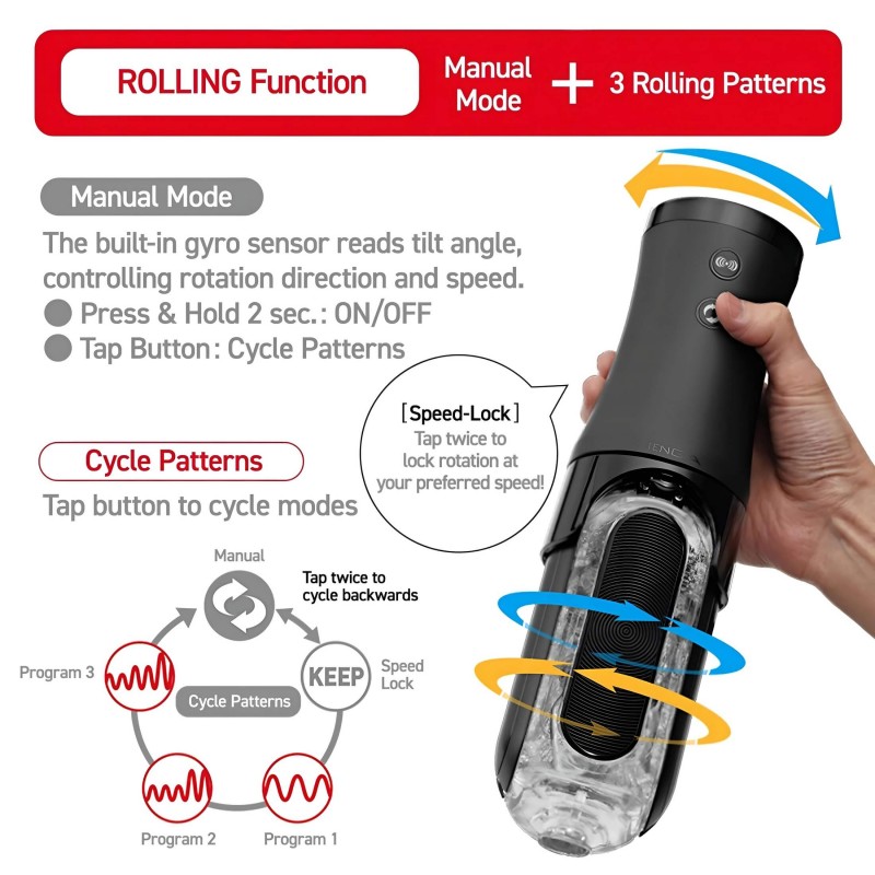 TENGA Flip 0 Electronic - automata maszturbátor férfiaknak (fekete) 162365 termék bemutató kép