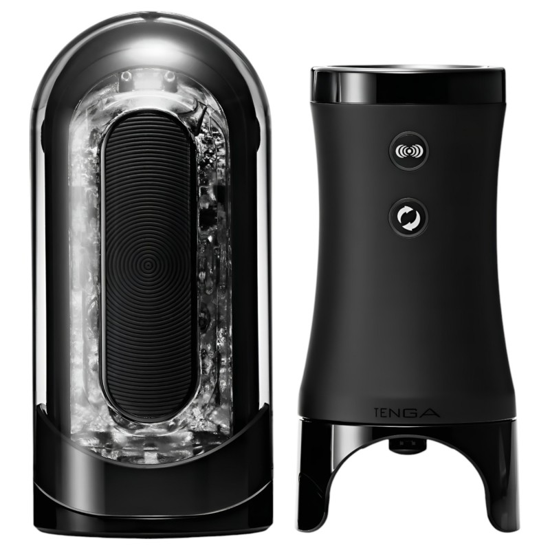 TENGA Flip 0 Electronic - automata maszturbátor férfiaknak (fekete) 162367 termék bemutató kép
