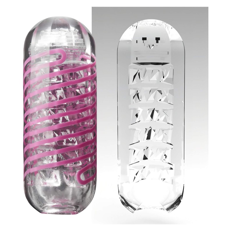 TENGA Spinner Brick - maszturbátor férfiaknak (átlátszó) 158656 termék bemutató kép