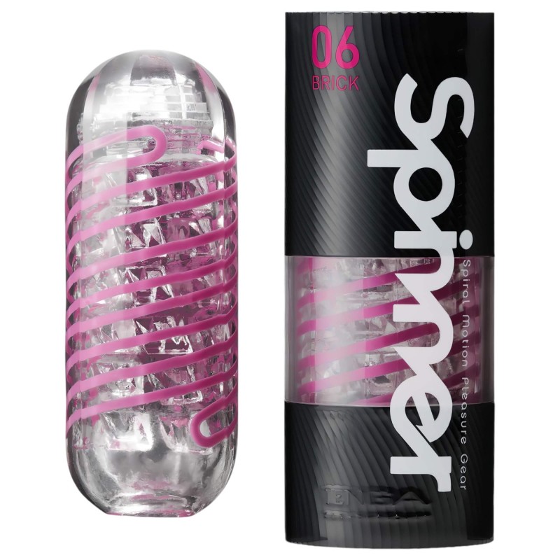 TENGA Spinner Brick - maszturbátor férfiaknak (átlátszó) 158658 termék bemutató kép